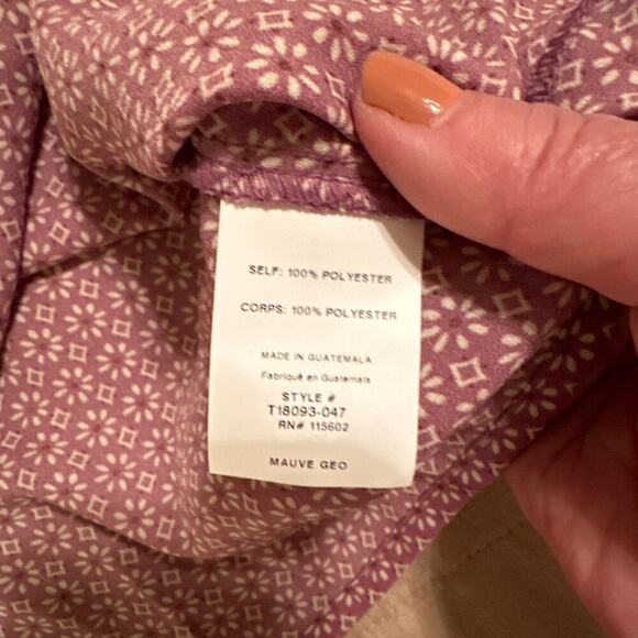 Lush Women’s Ditsy Floral Spaghetti Strap Ruffled Neckline Cami Size M Mauve - Picture 4 of 5